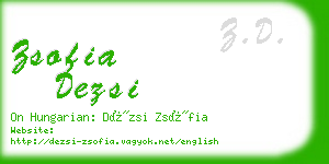 zsofia dezsi business card